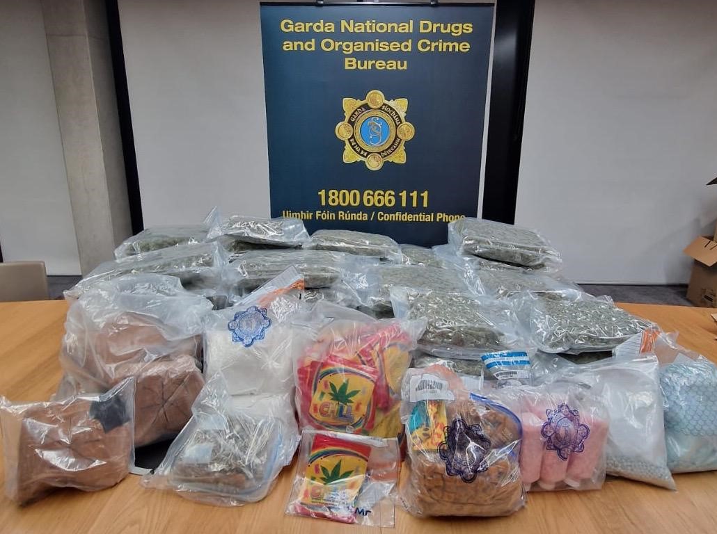 Cannabis, MDMA, cocaine, ecstasy and cannabis jellies worth around €3 million seized by Gardaí.