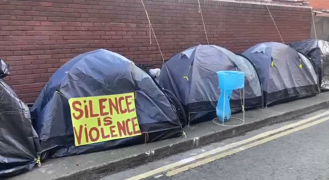 'We don't feel safe' - Asylum seekers camp outside International Protection Office