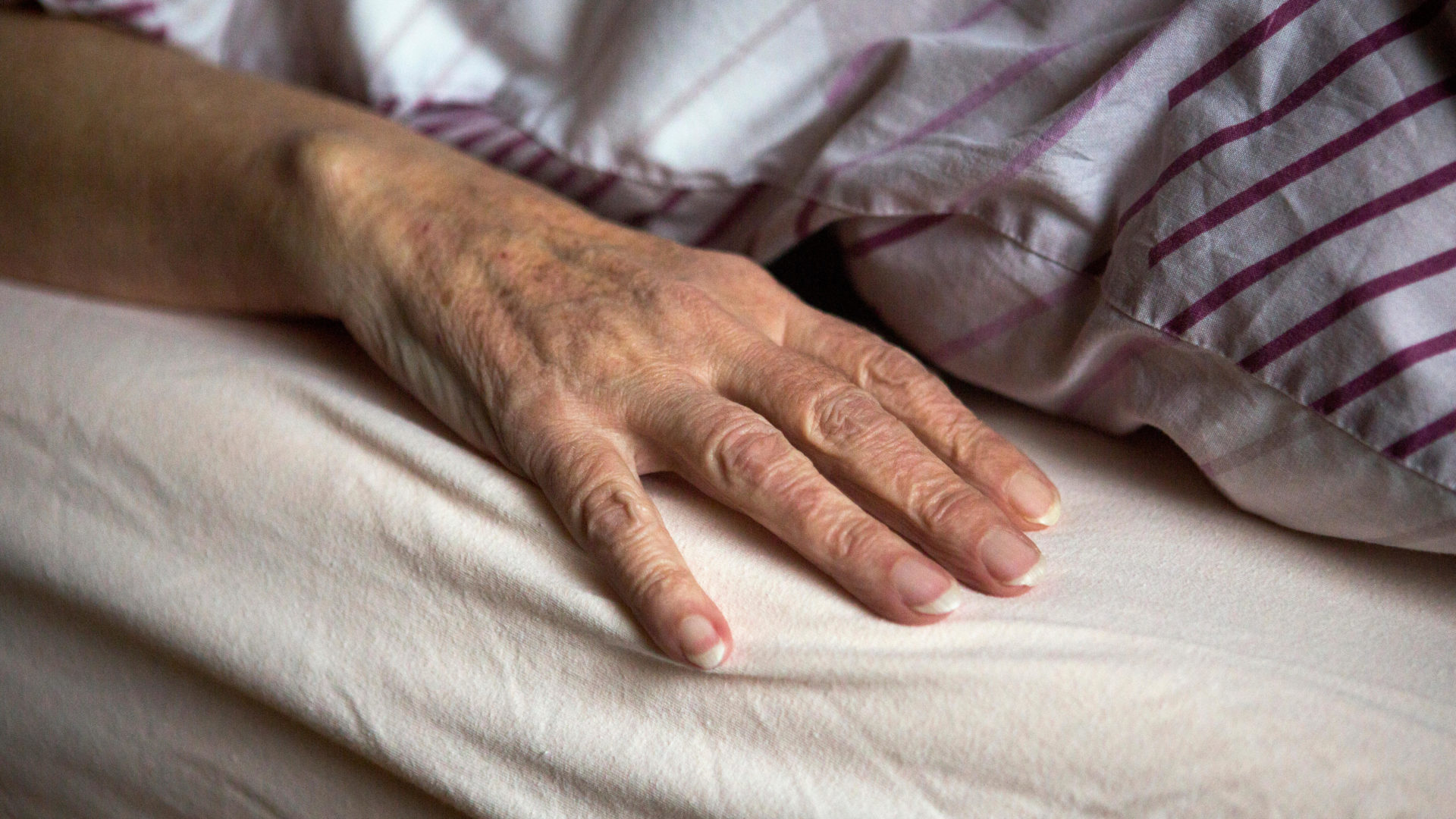 Close up of a patient's hand