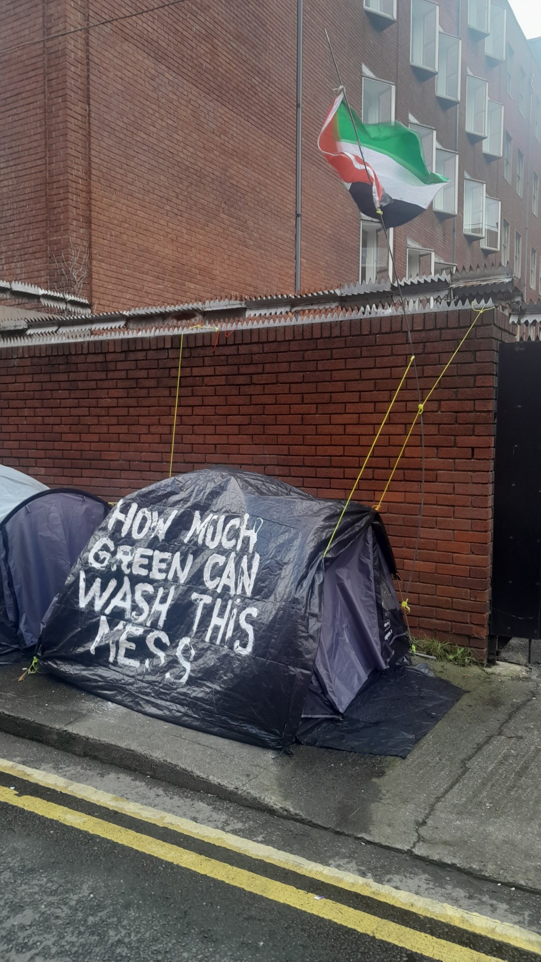 Tents outside the International Protection Office in Dublin city