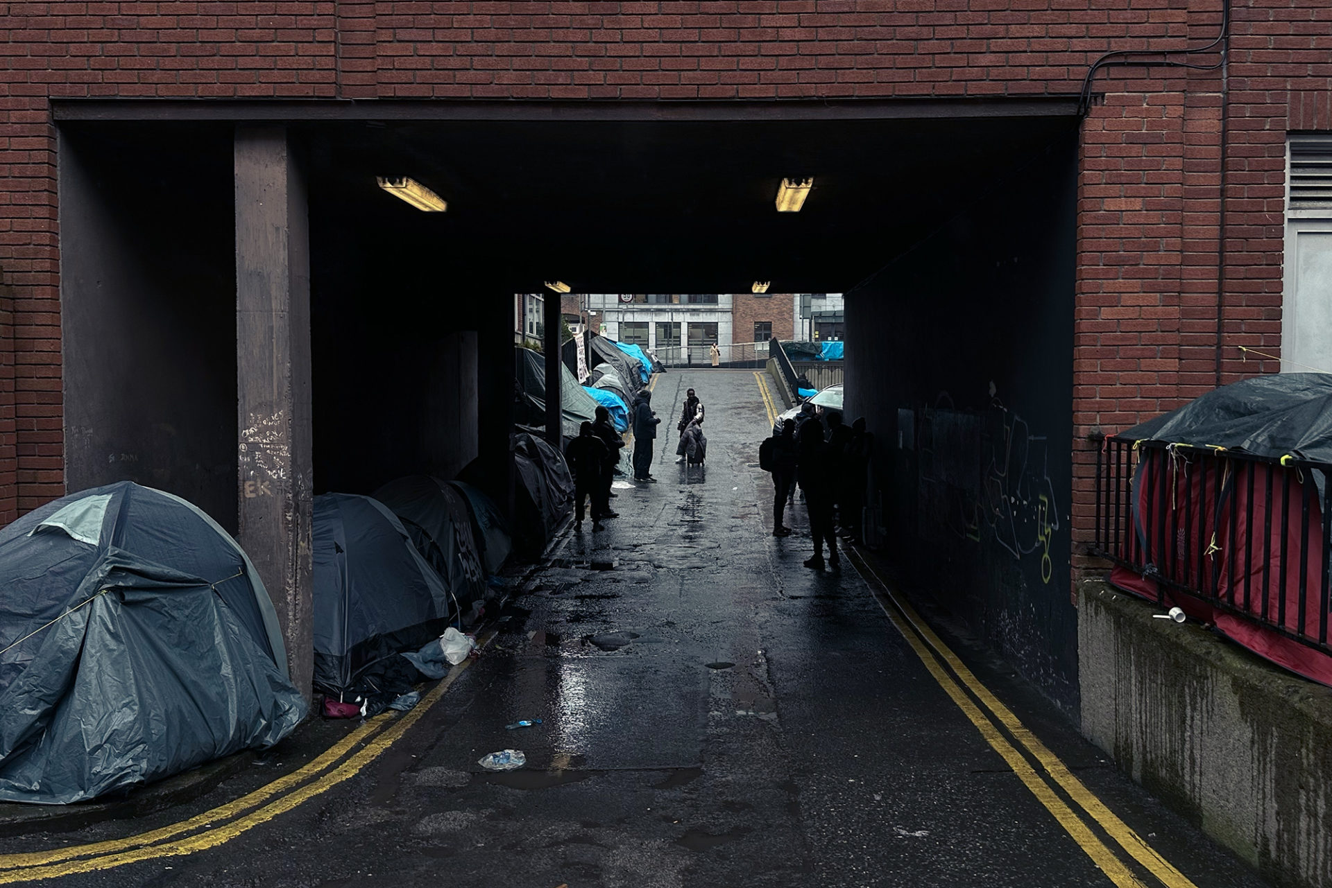 Asylum seekers sleeping in tents outside Dublin’s International Protection Office