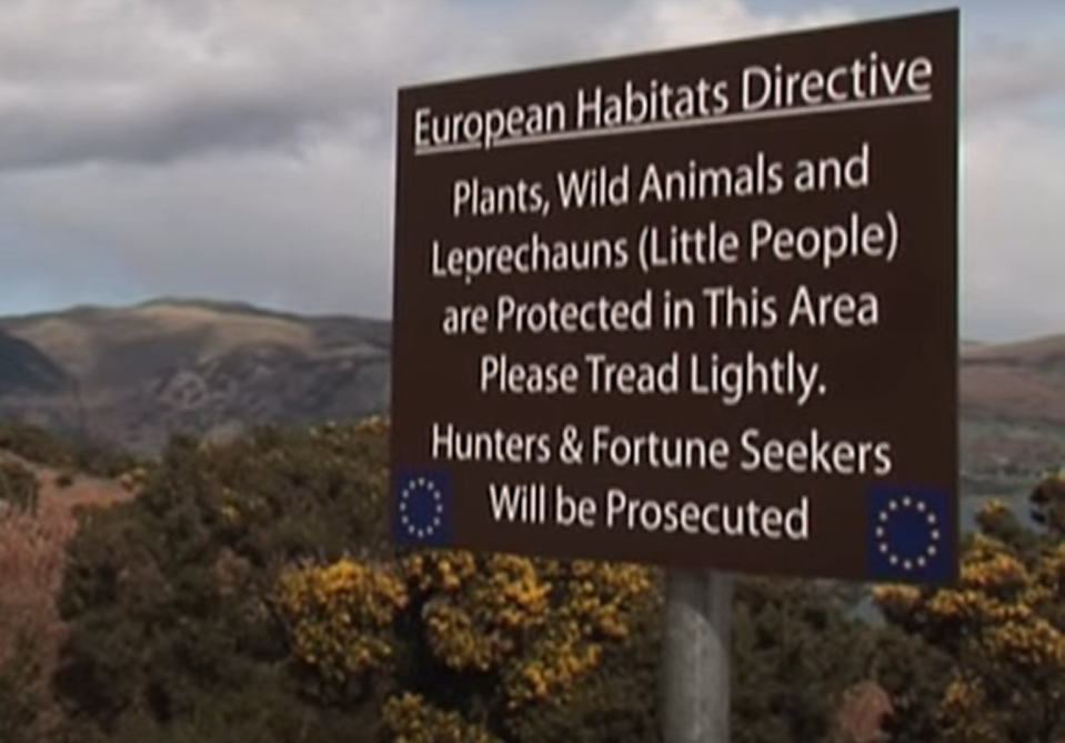 The EU Habitats Directive Notice in Carlingford, Co Louth