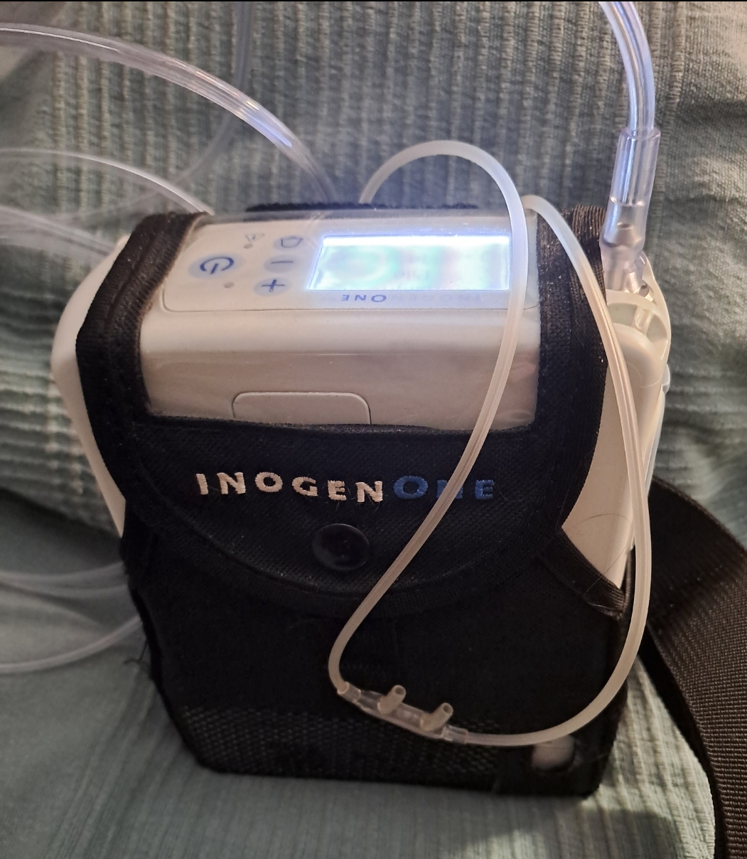 An oxygen machine used by Patricia