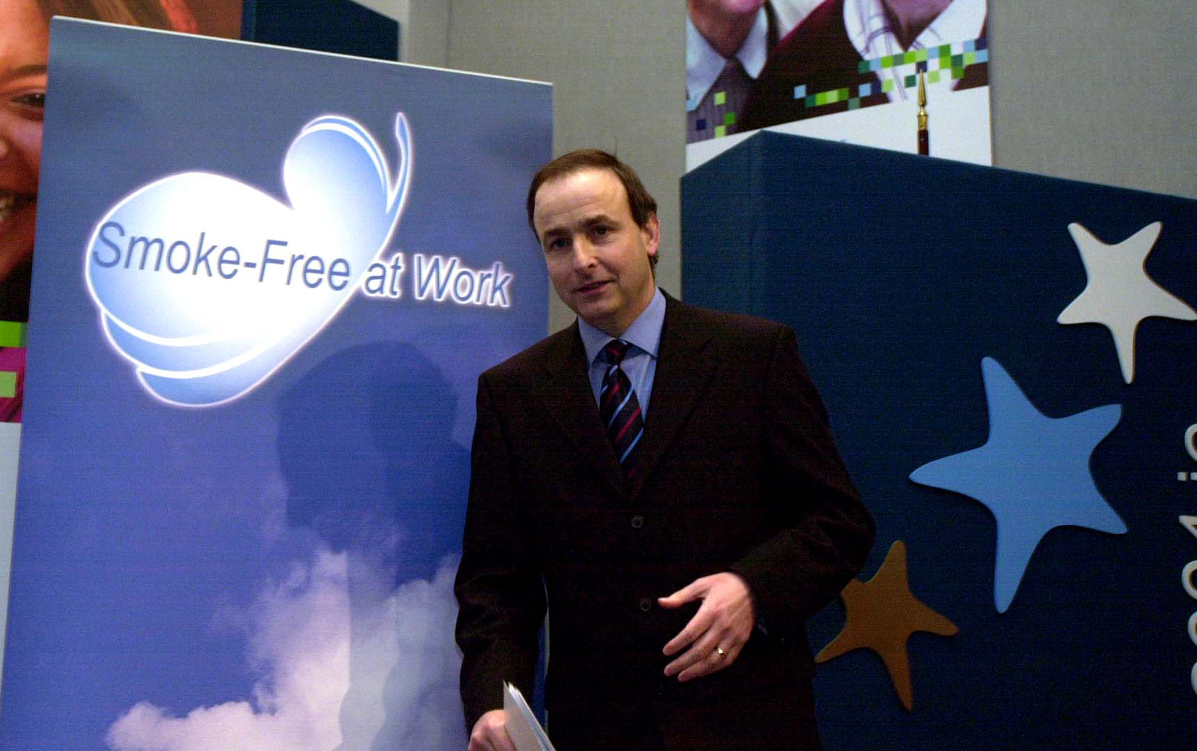 Micheal Martin Fianna Fail Minister for Health at the announcement of the commencement date for the smoke-free workplace regulations 18/2/2004. Image: RollingNews.ie