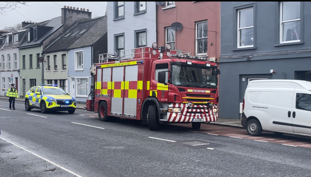 Fire services on the Lower Glanmire Road in Mayfield, Cork after last night’s fire