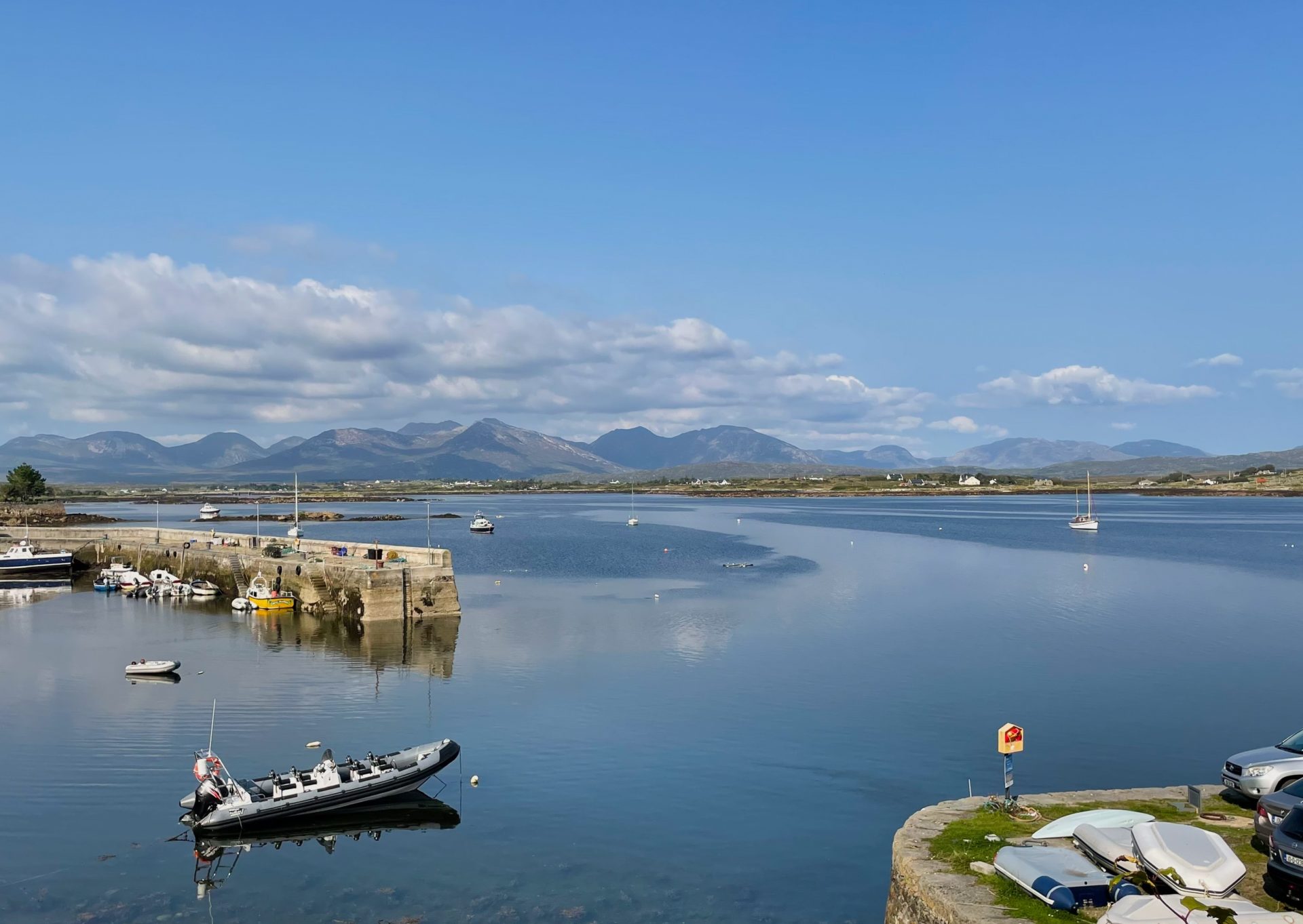 Roundstone Pier in Connemara, Co Galway, 26-8-21.