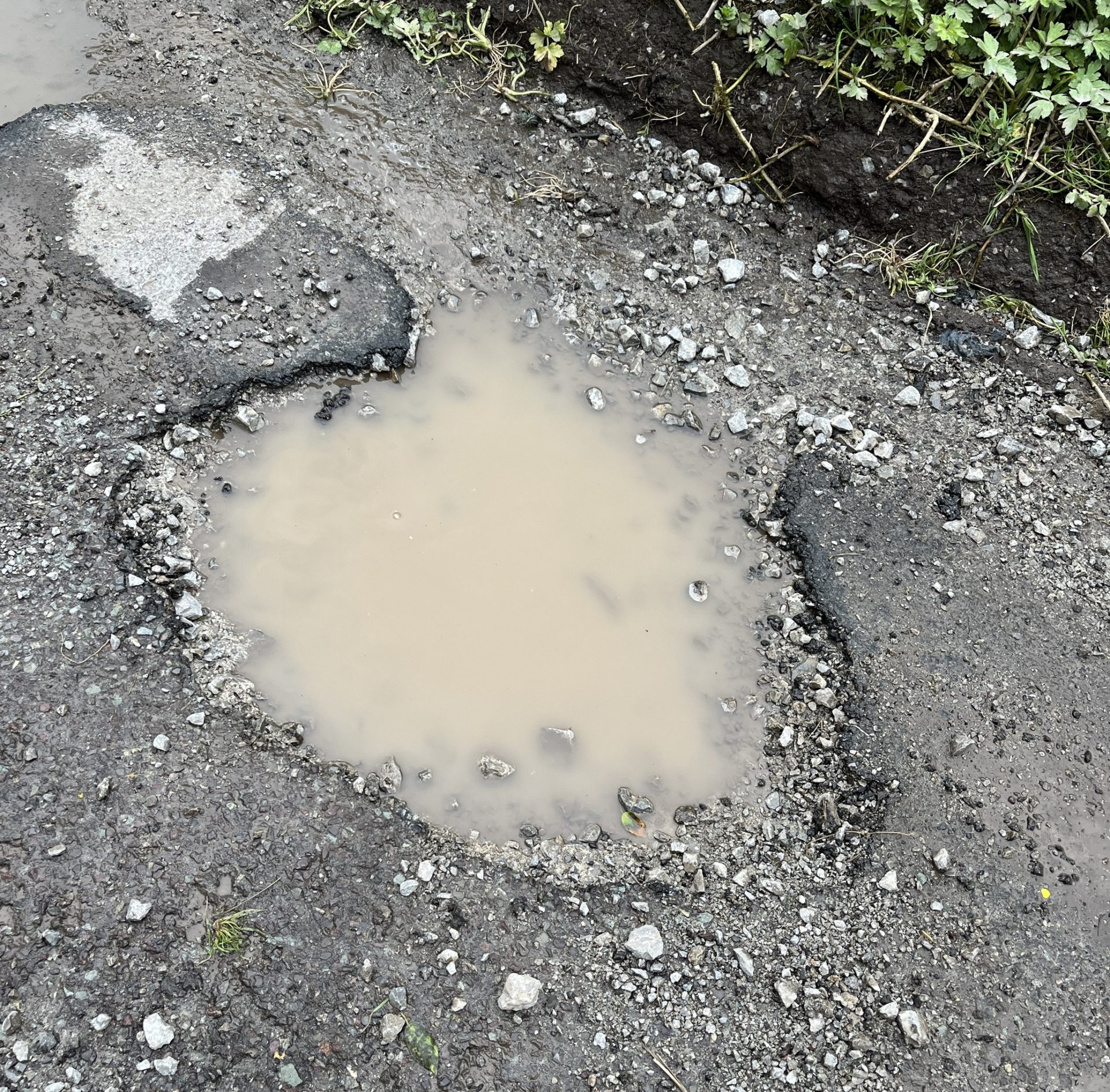 A pothole on a cul-de-sac in Co Meath