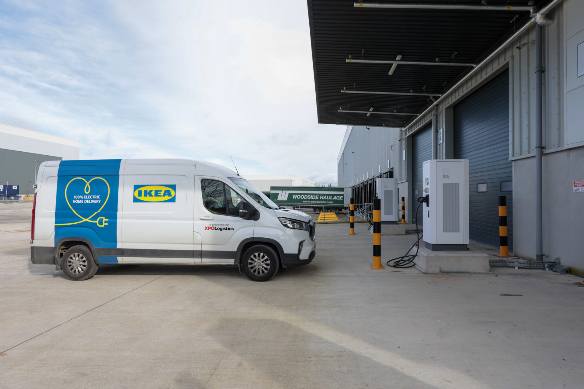 An electric van at IKEA's new Irish warehouse in Rathcoole