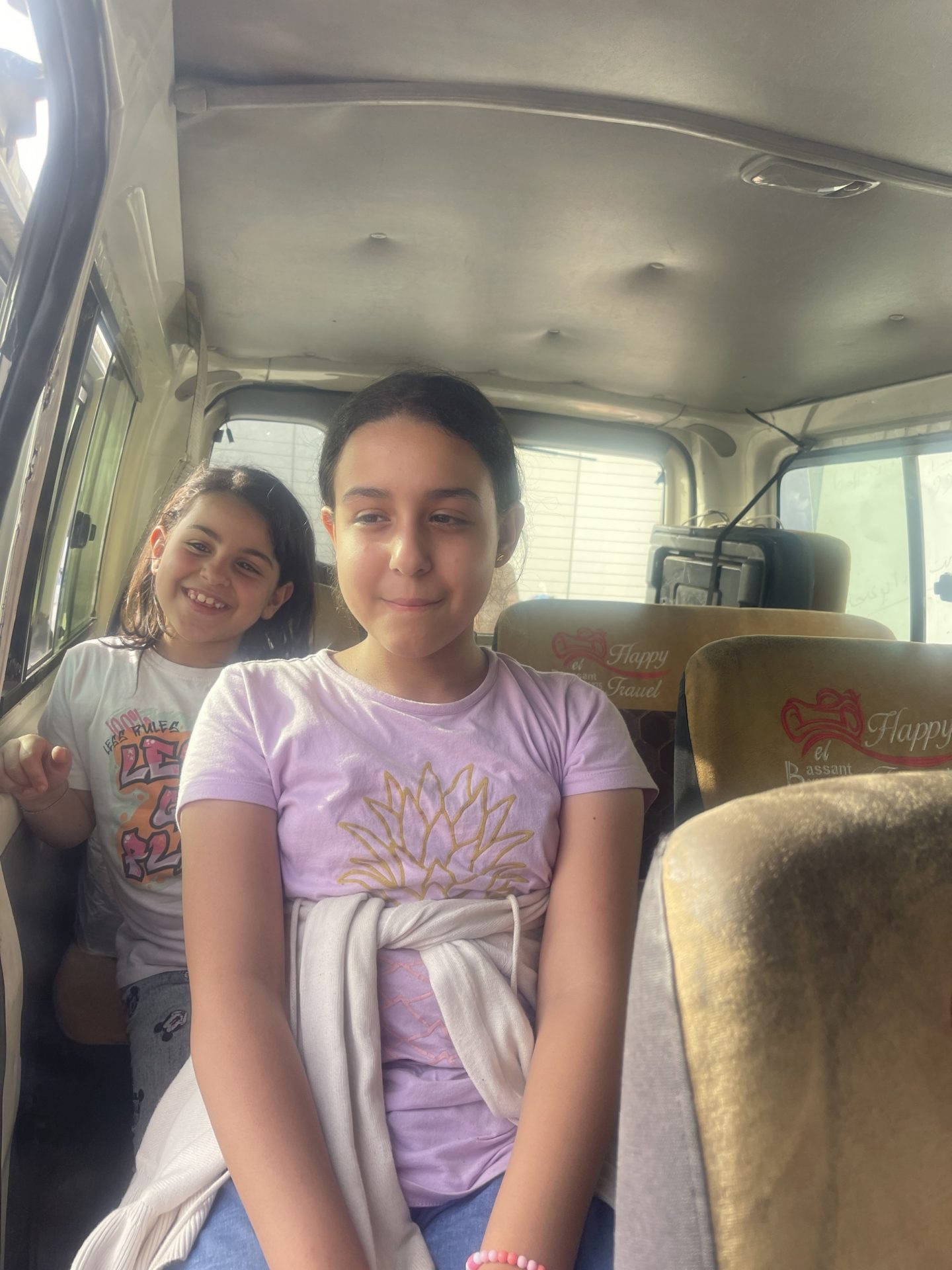 Haneen’s children Lian Abu Shammalan (10) and her younger sister Sama (7).