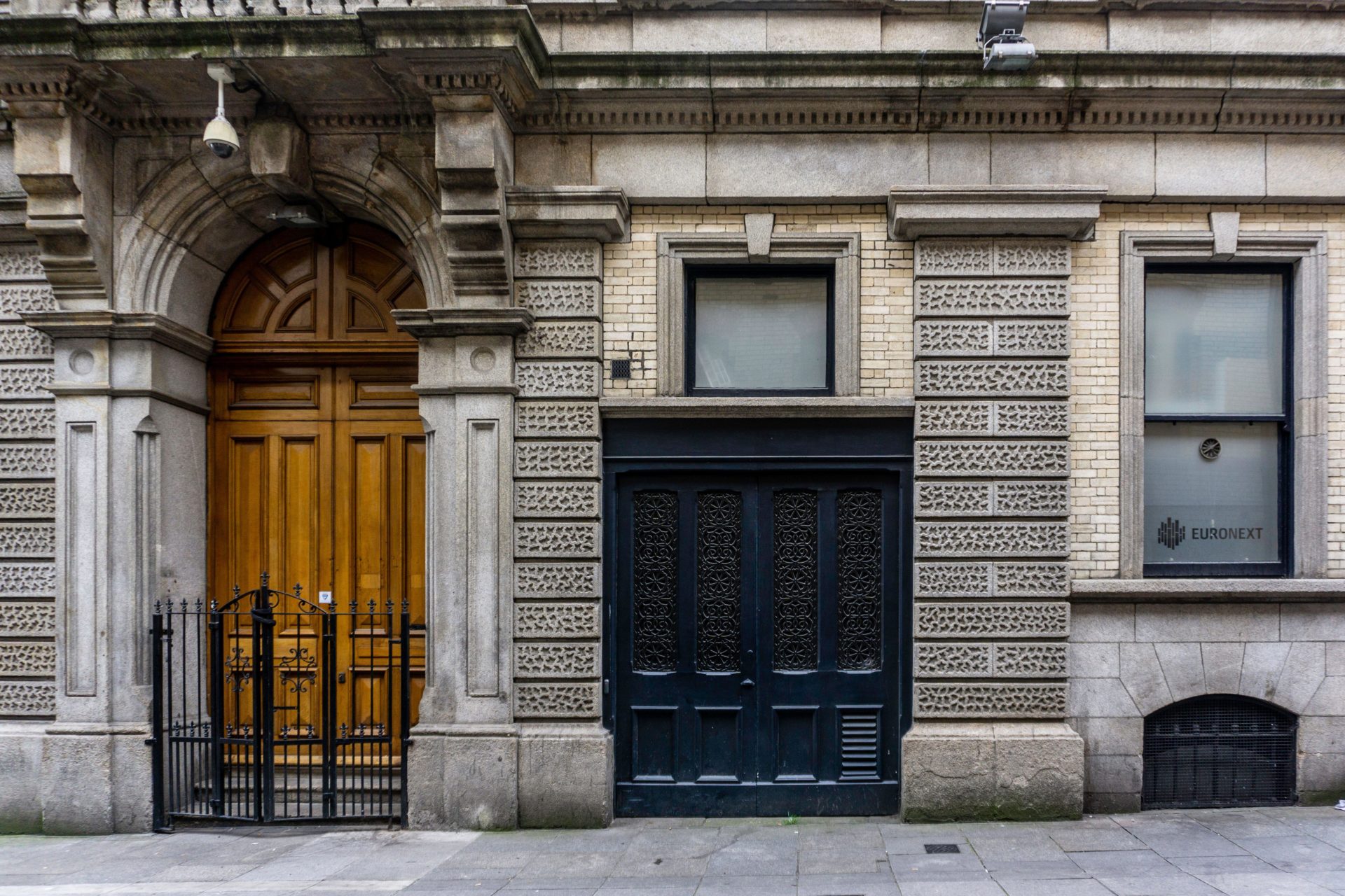The entrance to Euronext Dublin - the Irish Stock Exchange - on Anglesea Street in the city, 20-9-20.
