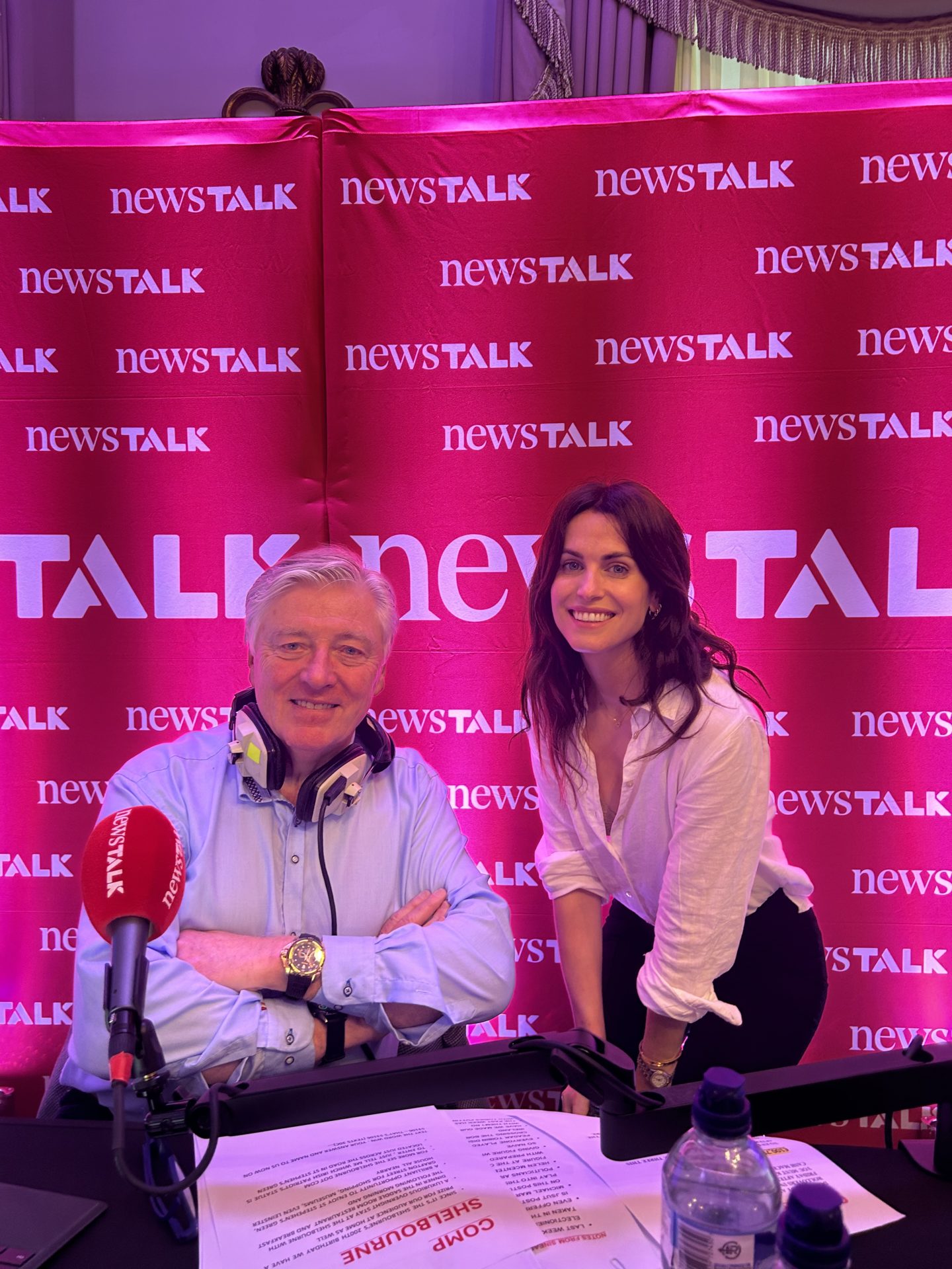 Pat Kenny and Holly White on The Pat Kenny Show at The Shelbourne Hotel in Dublin, 3-5-24