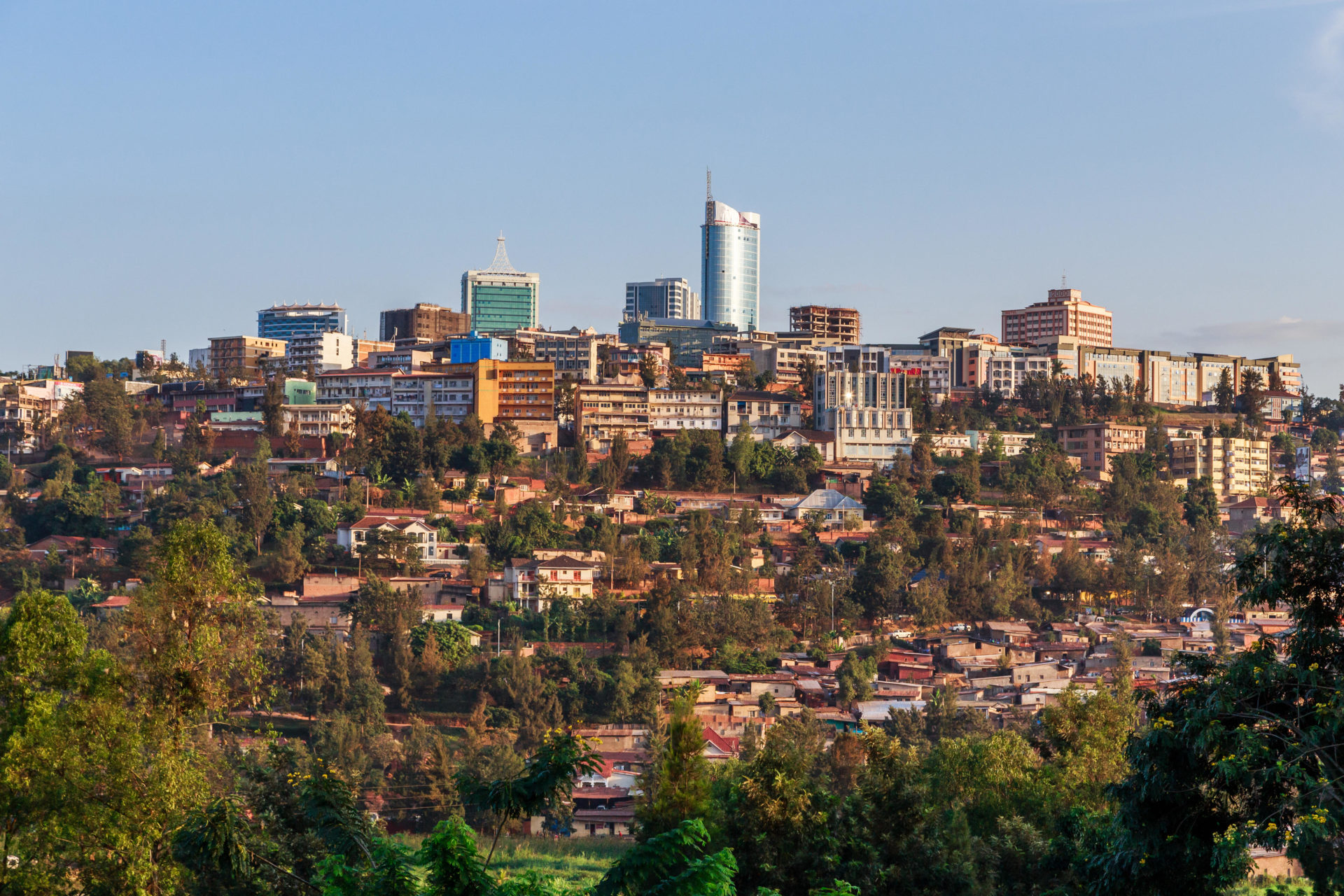 A view of the business district in Kigali, Rwanda, 21-5-16. 