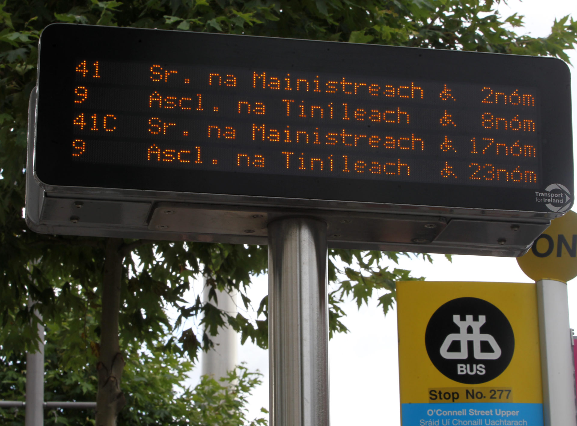 Dublin Bus real time time passenger updates, 20-8-14.