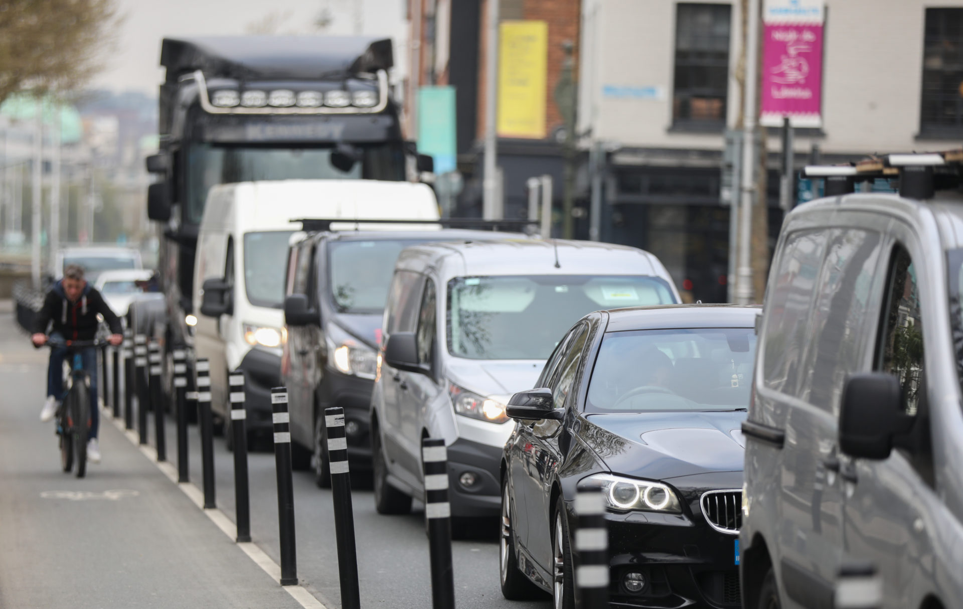 Traffic in Dublin.