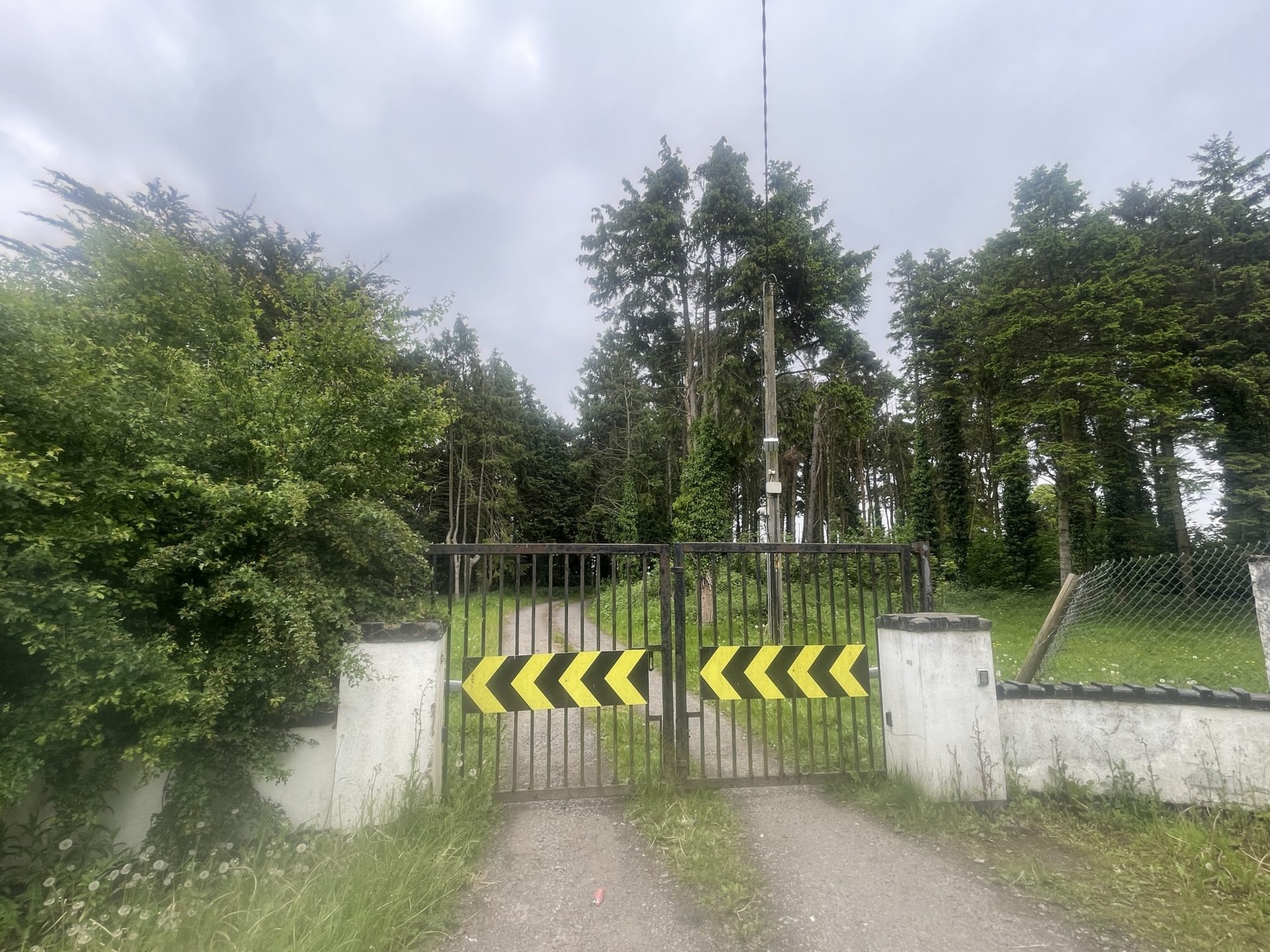 Entrance to Thornton Hall, north Dublin, where the Government has announced hundreds of asylum seekers will be accommodation. Image: Barry Whyte