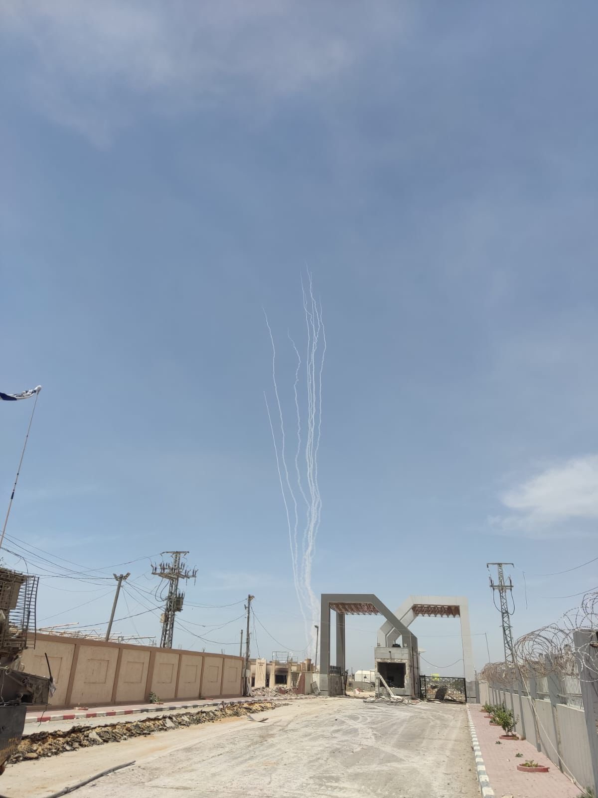 Image from the Israeli Defence Forces shows rockets launched from Rafah toward Israel, 26-5-24