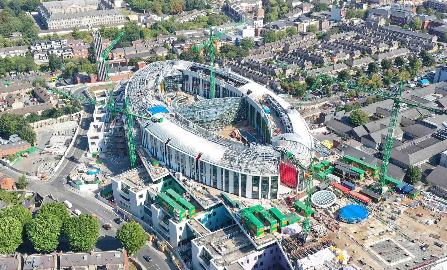 Construction underway on the site of the new National Children's Hospital in Dublin.