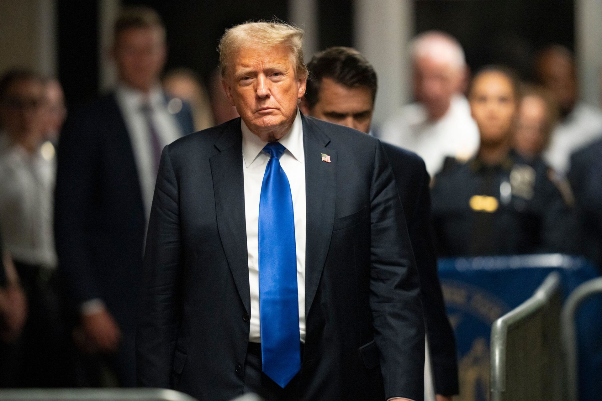 Former US President Donald Trump walks outside of Manhattan Criminal Court in New York, 30-5-24