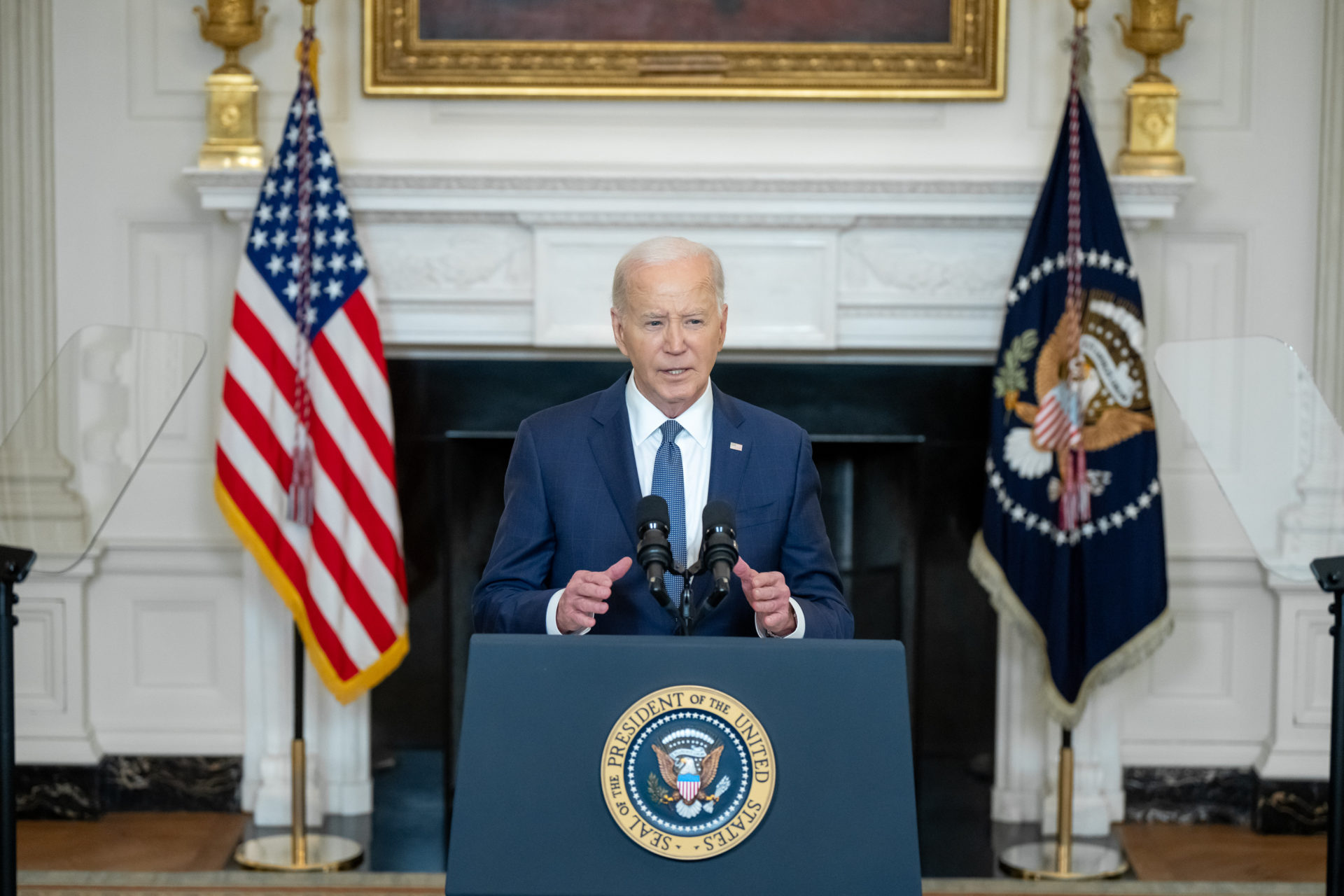 US President Joe Biden delivers remarks on the Middle East in the White House in Washington DC, 31-5-24