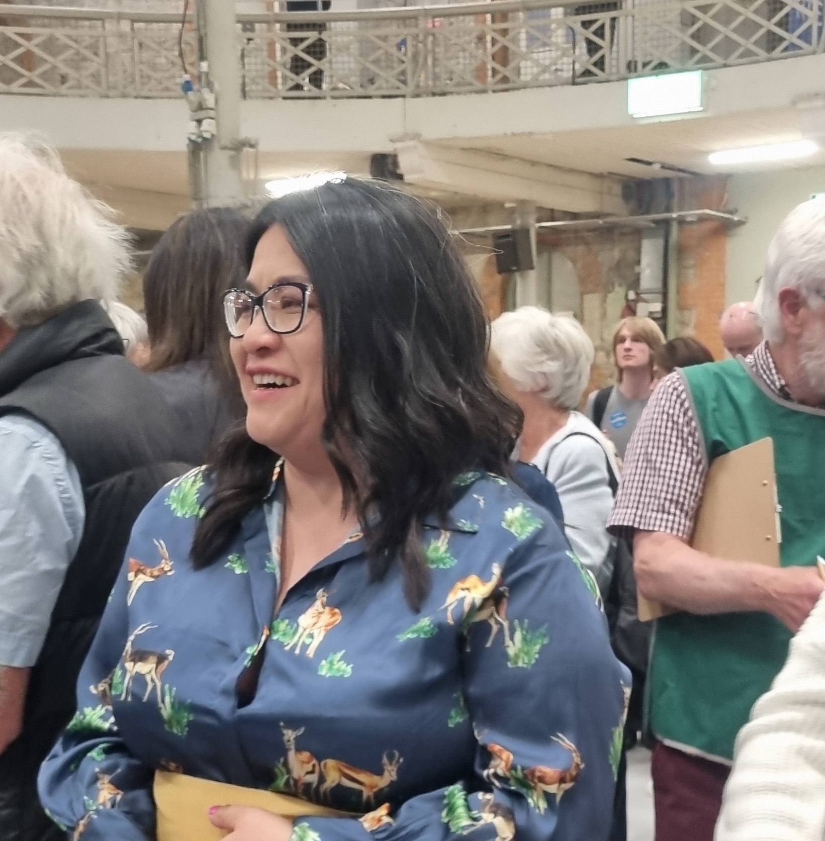 Hazel Chu reacts as she is re-elected a Dublin City Councillor for the Green Party, 8-6-24