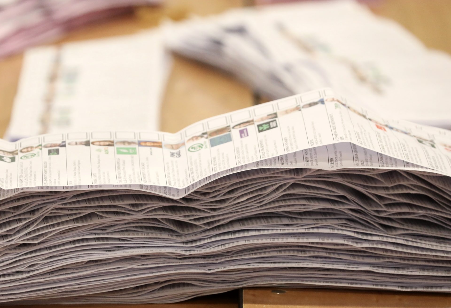 Counting of ballot papers for the local and European elections in the RDS in Dublin, 8-6-24