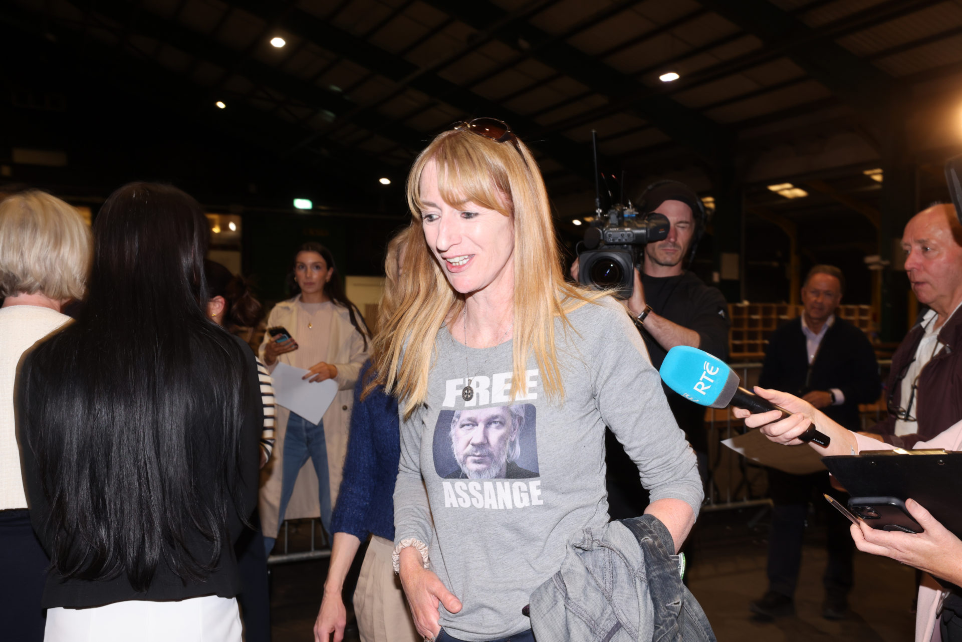 Clare Daly pictured after losing her seat during results for the European elections at the RDS count centre in Dublin