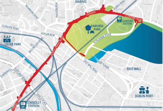 The proposed Clontarf to City Centre Project