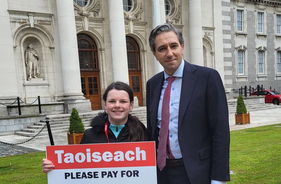 Cara Darmody in Government Buildings. with Simon Harris.