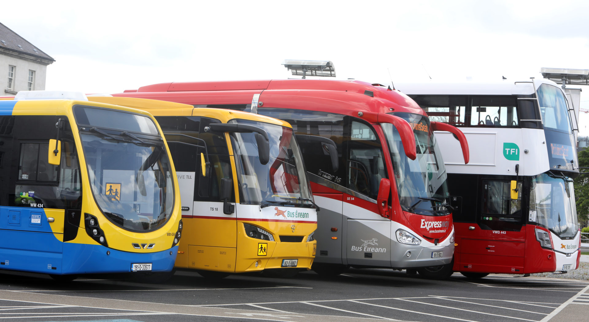 Some of Bus Éireann's fleet in Dublin, 10-5-19