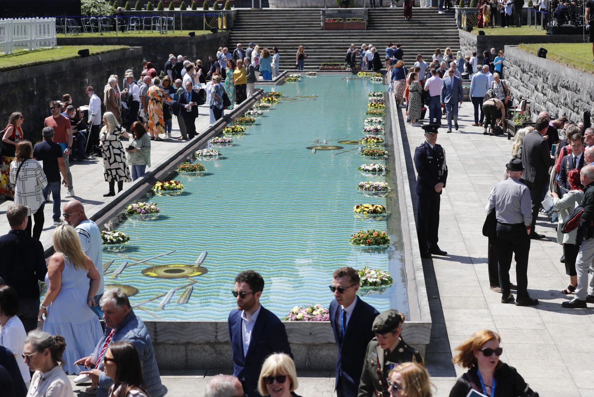 People at a Stardust ceremony of commemoration at the Garden of Remembrance in Dublin, in honour of the victims, survivors and those affected by the Stardust fire in Dublin. Picture date: Sunday June 23, 2024.