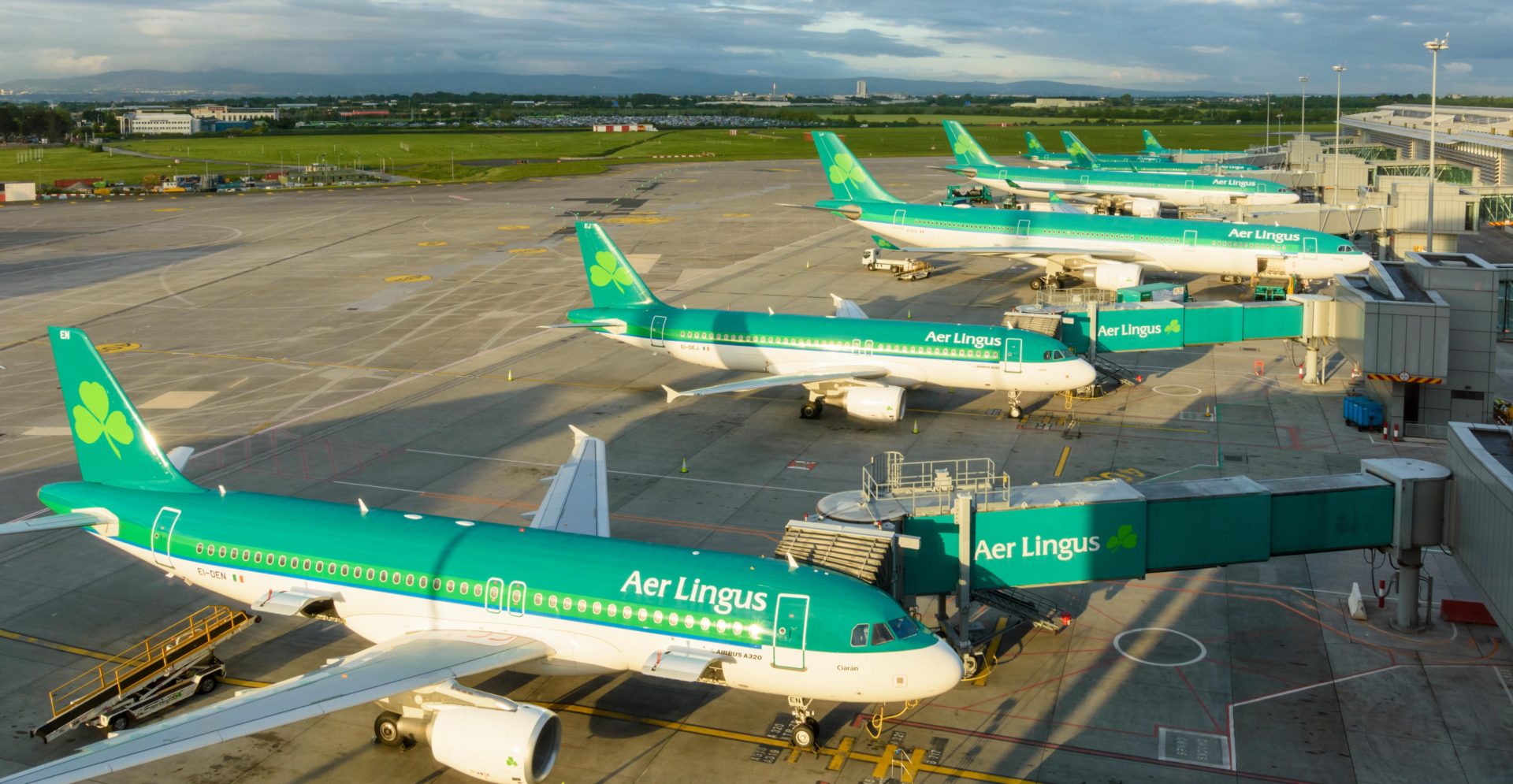 Aer Lingus planes at Dublin Airport, Dublin, Ireland