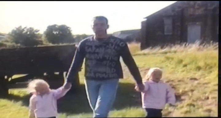 Tony Browne and his daughters.