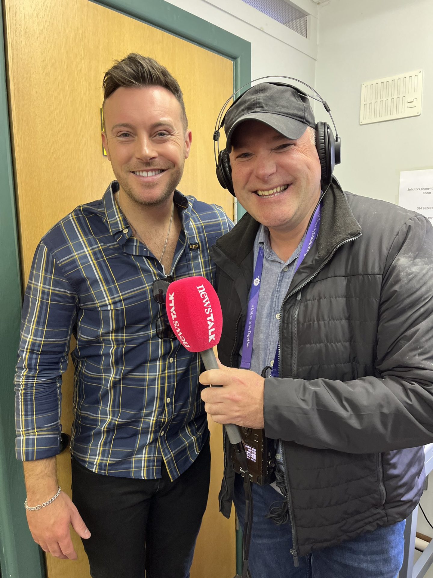 Nathan Carter with Newstalk's Henry McKean at Castlerea Prison in Co Roscommon.