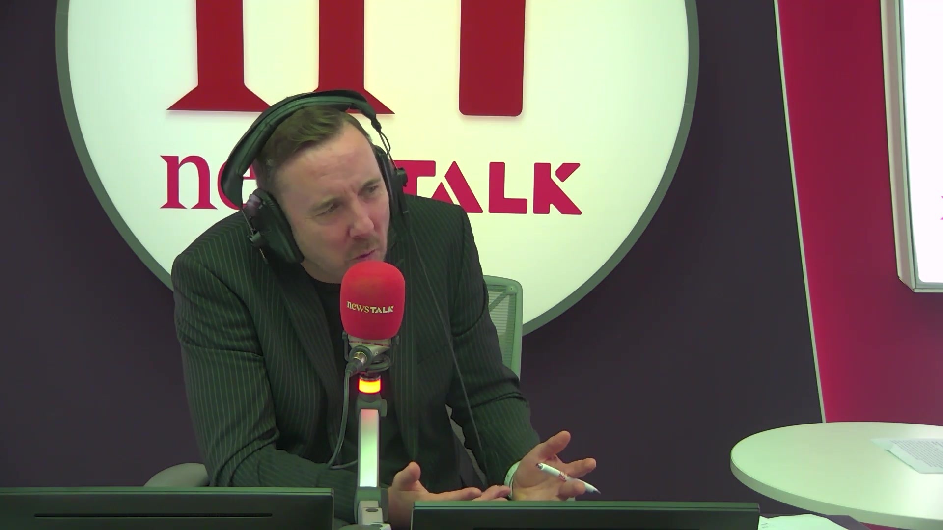 Shane Coleman in the Newstalk Studio 