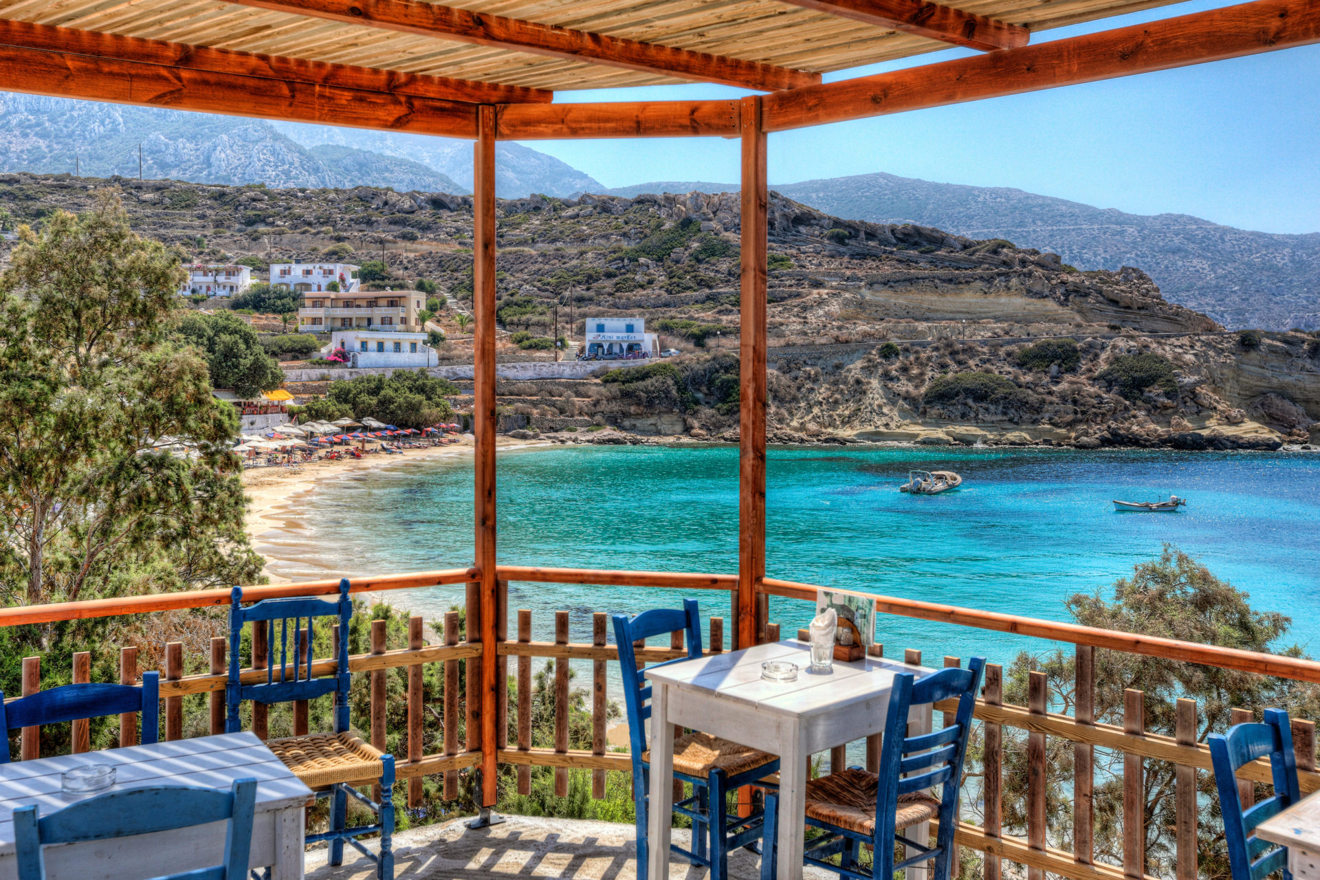 A view from a taverna in Karpathos, Greece, 26-8-14