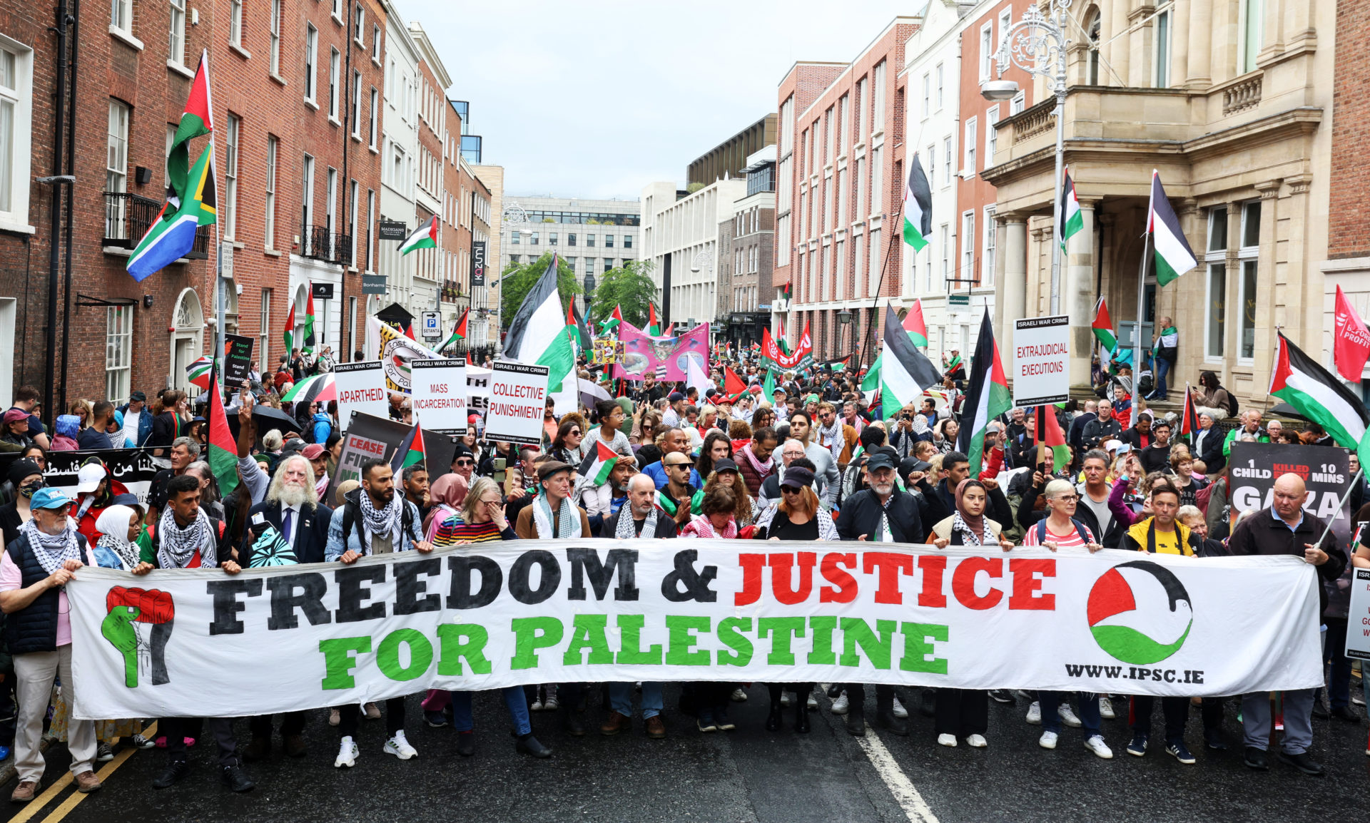 National rally for Palestine in Dublin, 20/07/2024. Image: Leah Farrell/© RollingNews.ie