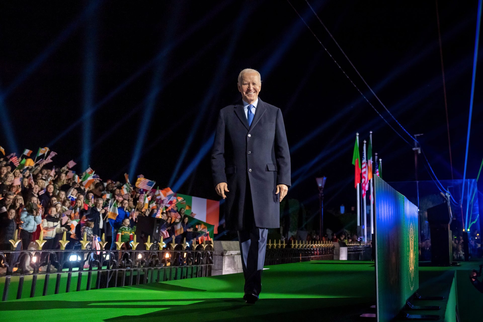 President Joe Biden delivers remarks at St. Muredach’s Cathedral in Ballina, Co Mayo, 14/05/2023. Image: American Photo Archive / Alamy Stock Photo 