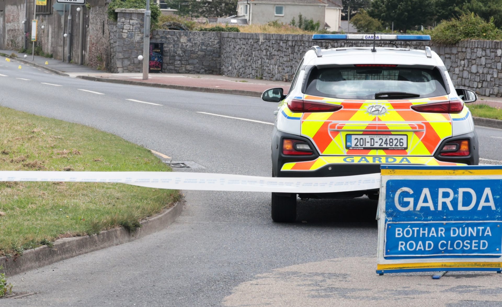 Gardaí at the site of a serious crash, 17-7-24.