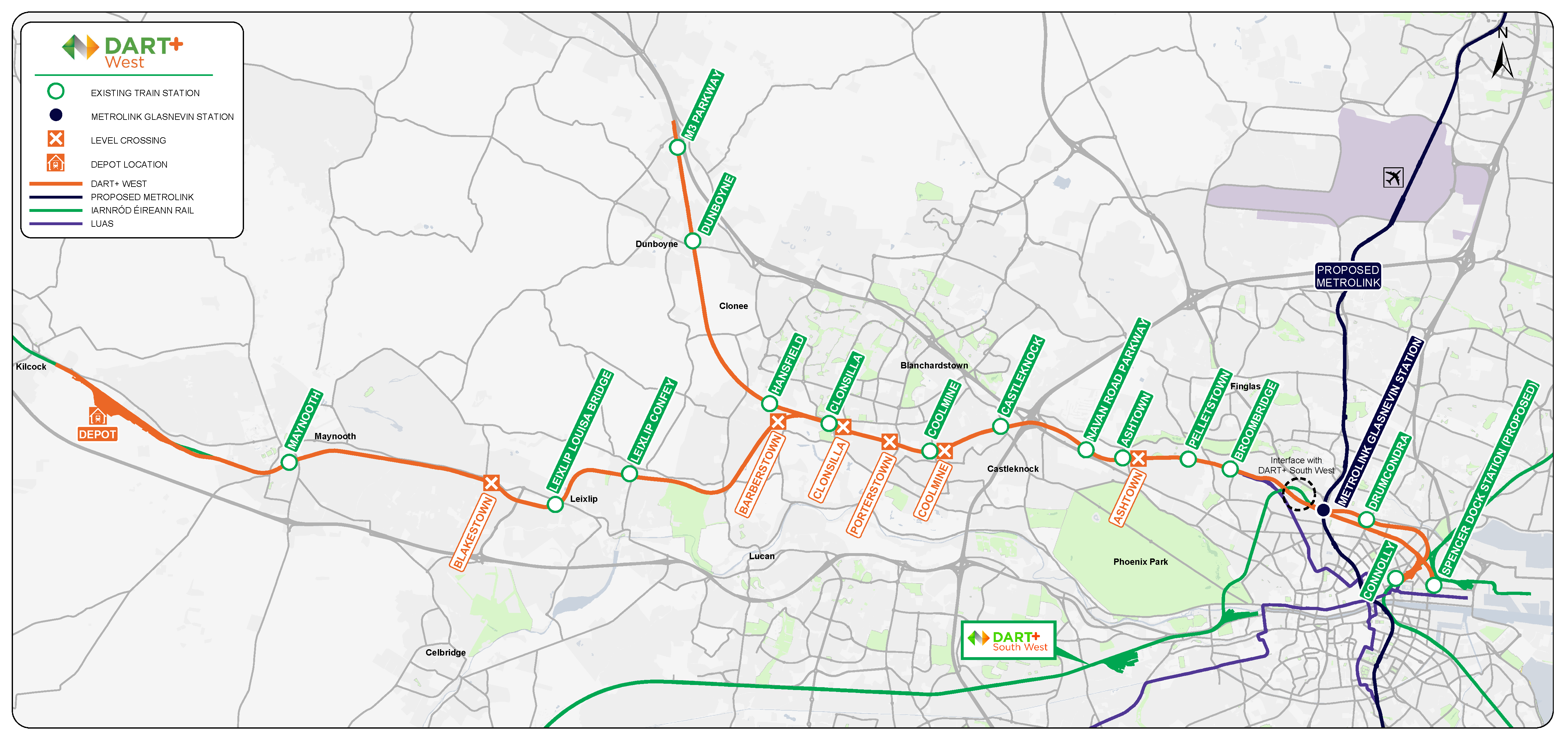 DART+ West Route Map