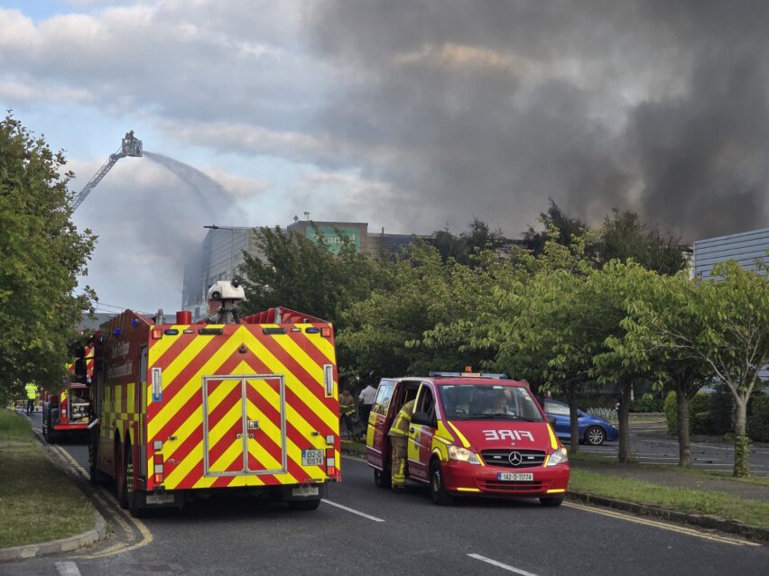 The fire at an industrial unit off Dublin's Oscar Traynor Road, 1-8-24