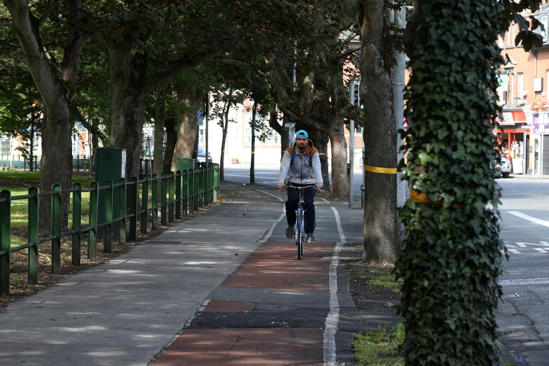 Cycle lanes in Fairview, Co Dublin. Image: Sam Boal/Rollingnews.ie