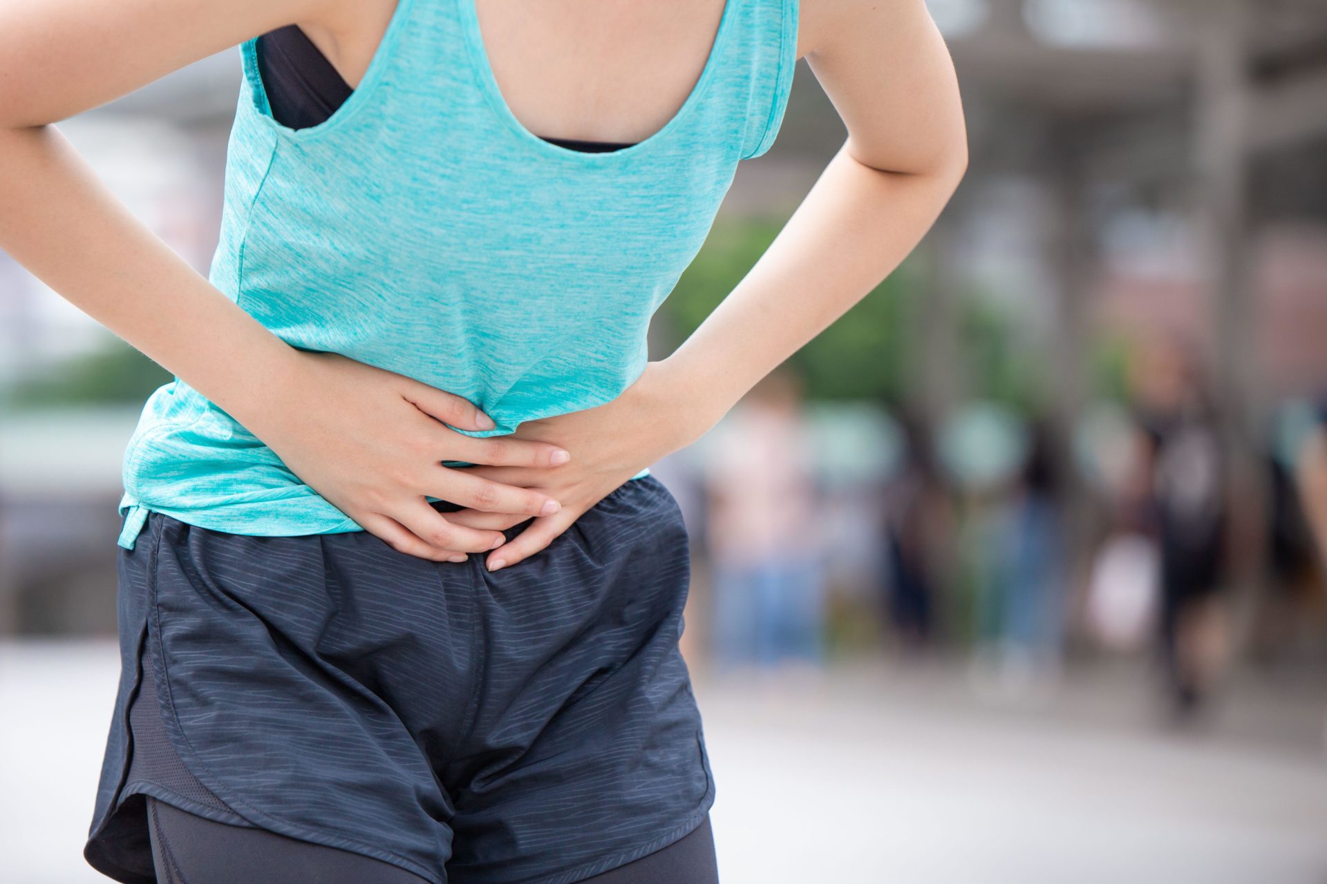 Athlete on her period. Image: Quality Stock / Alamy Stock Photo