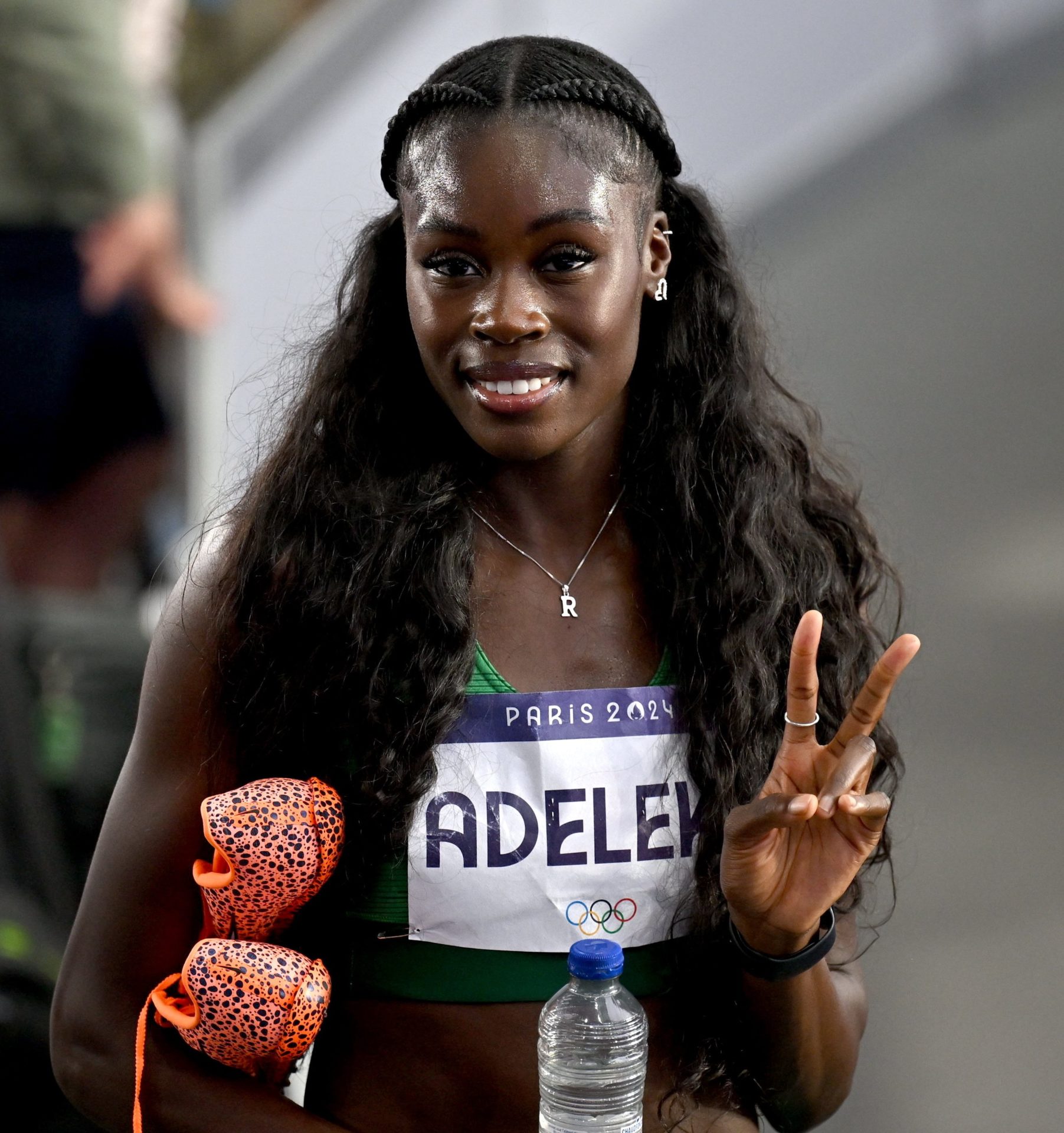 Ireland's Rhasidat Adeleke after the women's 400m semi-finals at the Stade de France in Paris, 7-8-24. 