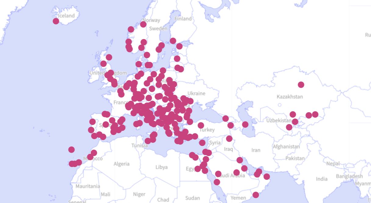 Routes offered by Wizz Air