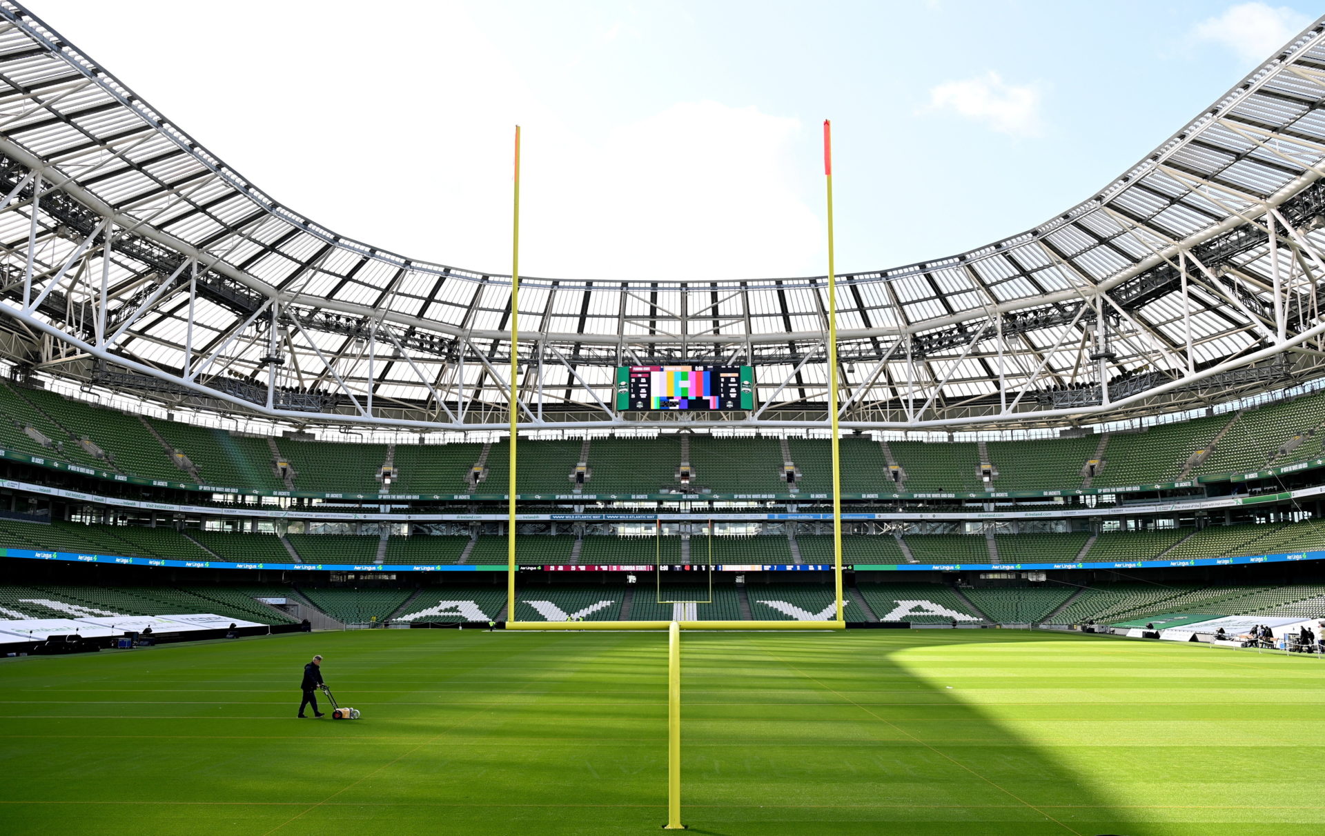 A general view of Aviva Stadium in Dublin ahead of the 2024 Aer Lingus College Football Classic match between Florida State and Georgia Tech this Saturday. Image: Sam Barnes/Sportsfile