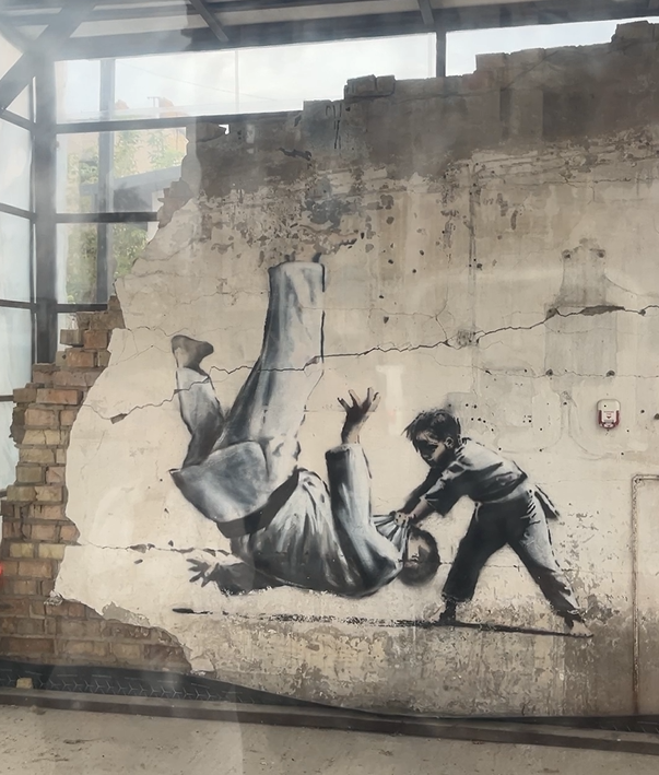 A Banksy artwork in Ukraine