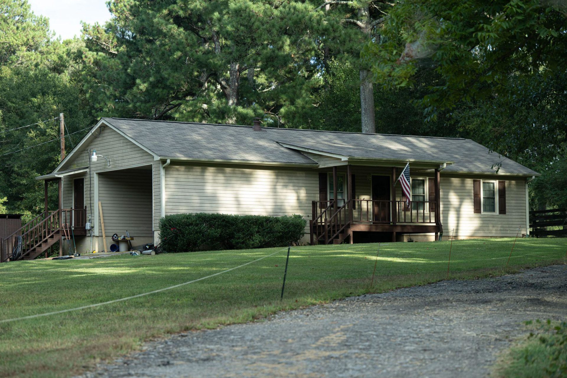 The family home of father and son Colin Gray and Colt Gray in Bethlehem, Georgia,