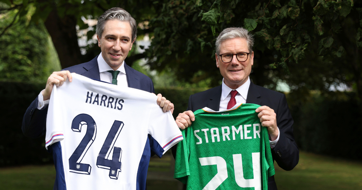 Simon Harris and Keir Starmer at Farmleigh House. Image: PA Images/Alamy Stock Photo