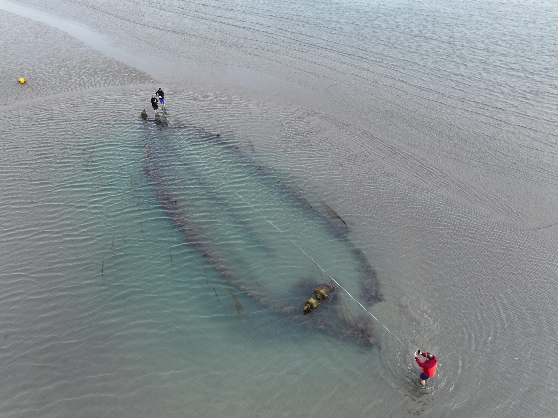 One of the shipwrecks on Dublin's Portmarnock Beach