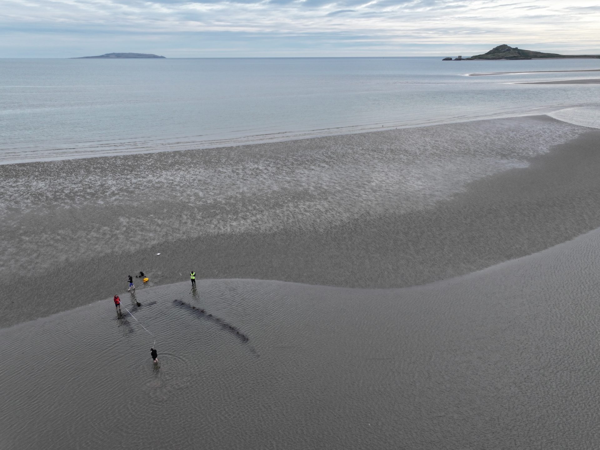 One of the shipwrecks on Dublin's Portmarnock Beach